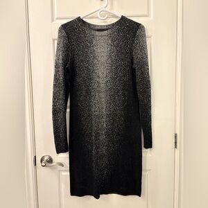 Cynthia Rowley Black and Gray Long Sleeve Dress